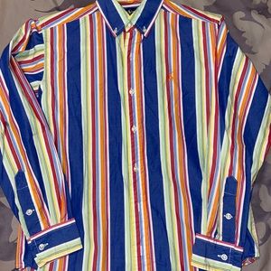 Boys 12/14 M Button Up LongSleeve Polo